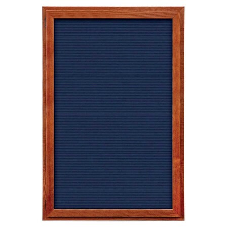 United Visual Products Indoor Enclosed Combo Board, 72"x36", Satin Frame/Blue & Keylime UVCB7236-BLUE-KEYLIME